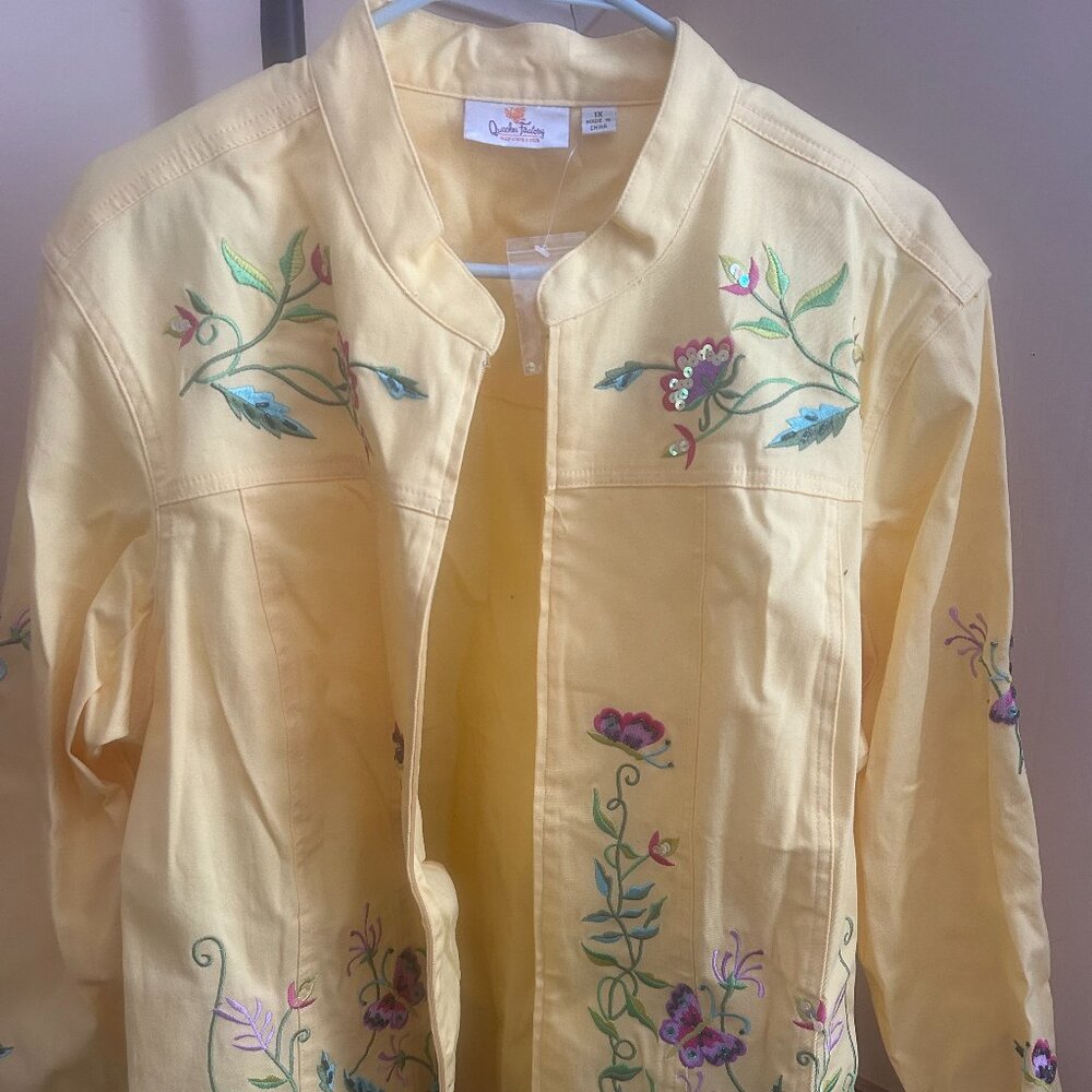 quacker factory embroidered jacket | 1x | bnwt